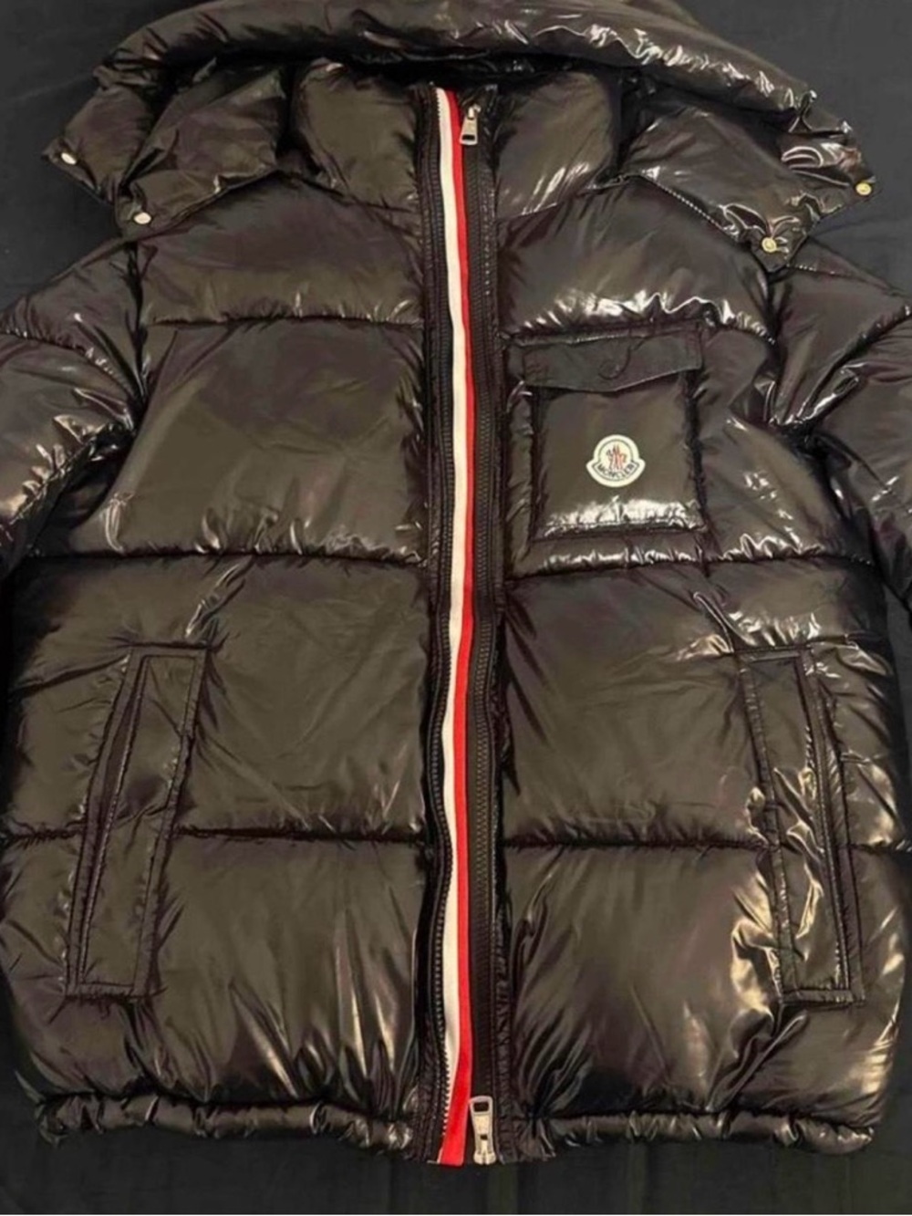 Basically brand new Moncler Black Montbeliard Short Down Jacket With Detachable